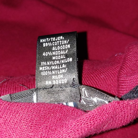 August Silk Heritage Buttons Cardigan Red wtih Black Sheer &  Lace Panel Size XL - Picture 4 of 8